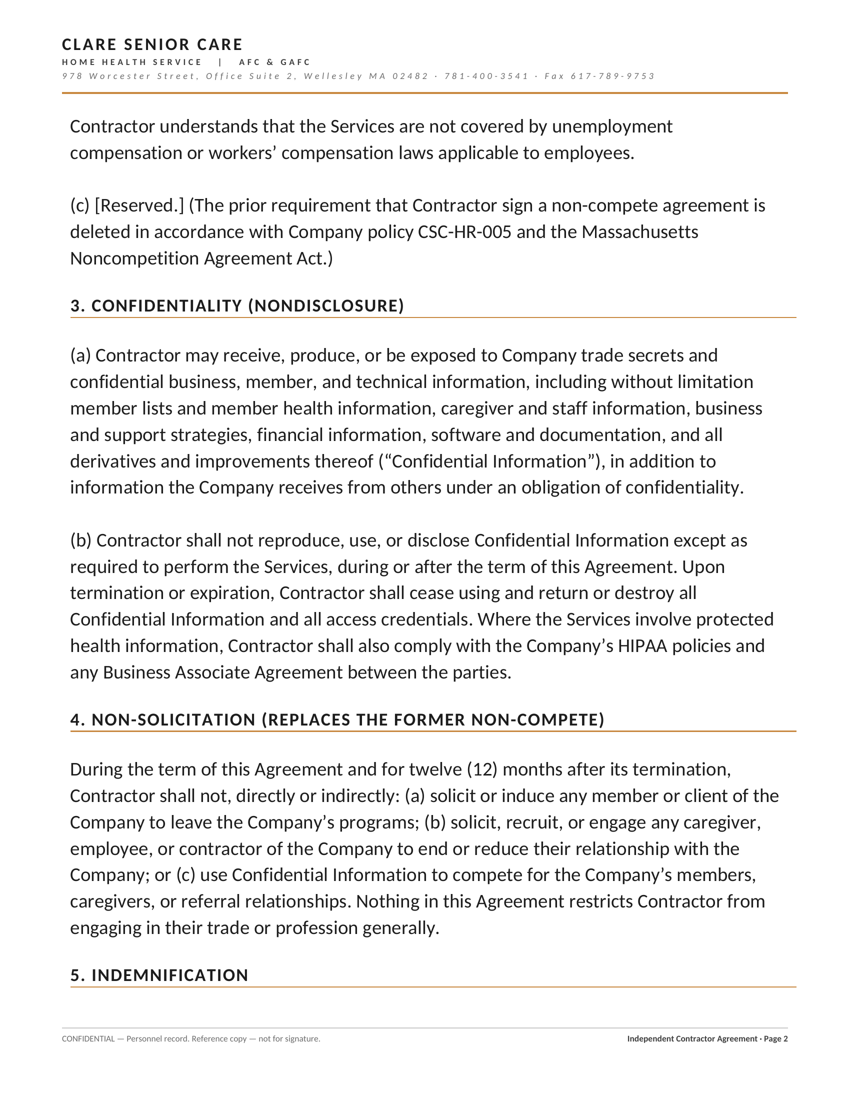 Independent Contractor 1099 Agreement — page 2