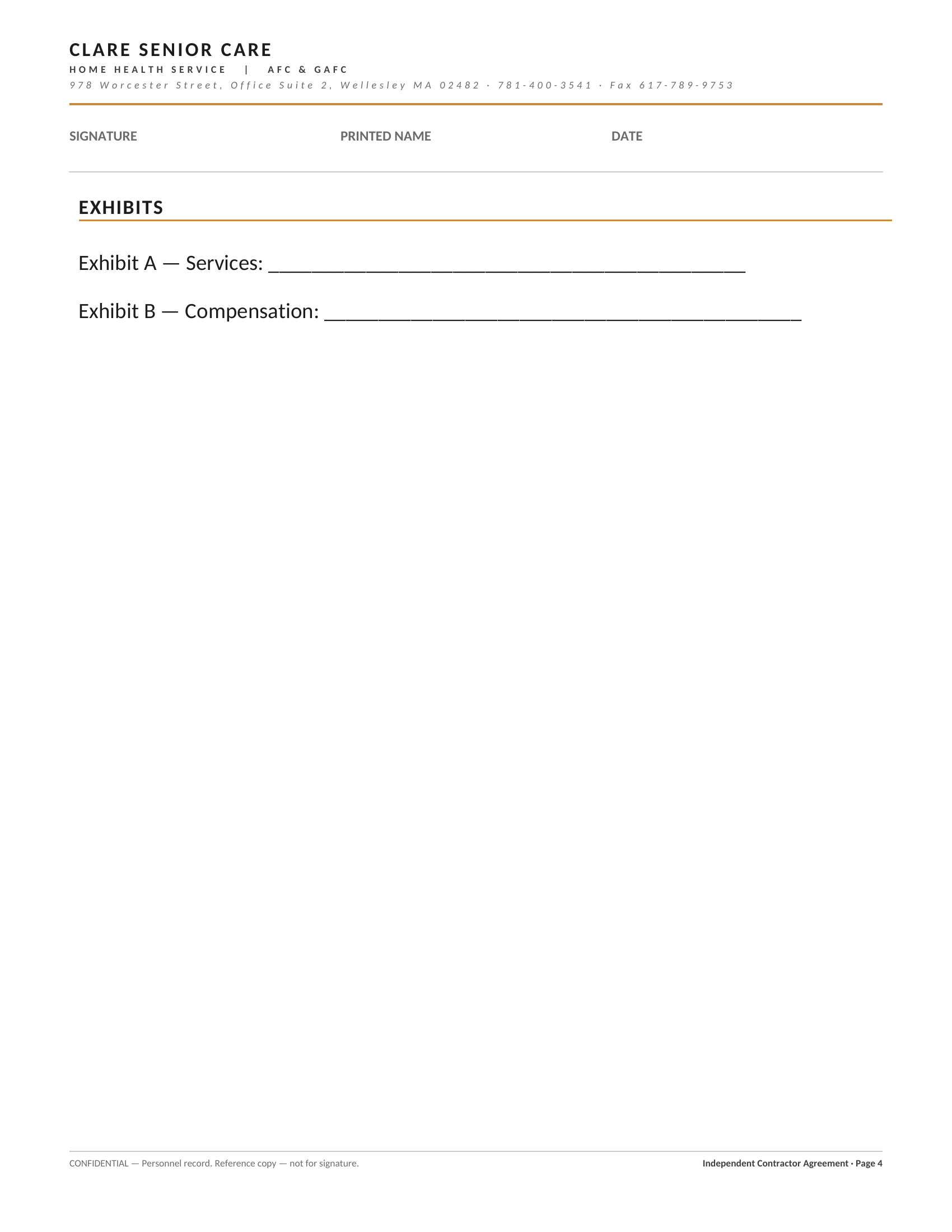 Independent Contractor 1099 Agreement — page 4